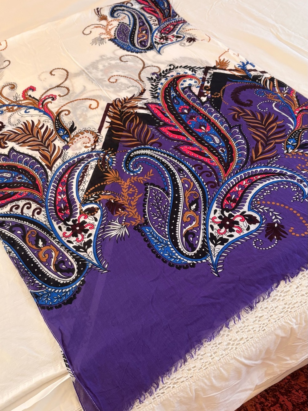 Purple Paisley Women's Scarf/ wrap